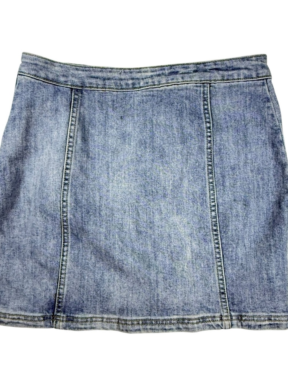 Wishlist Jeans Denim Mini Skirt Button Front Y2K Light Wash Size S - Picture 7 of 10
